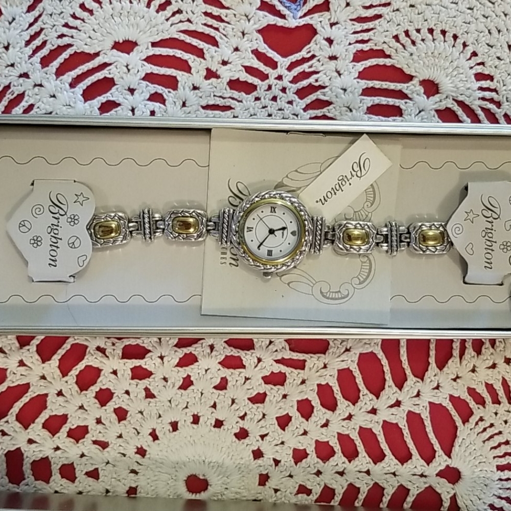 Nwt Brighton watch silver with small gold accents
